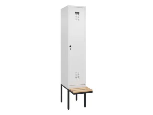 locker met bank,voor scheiding van kleding,HxBxD 2120x400x815mm,1vak