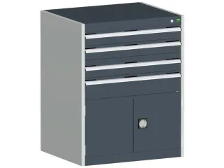 ladekast 1000x800x750mm 5laden zware lasten RAL7035 front RAL7016 - 1