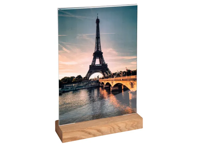 Folderhouder A4 vert icaal houten voet