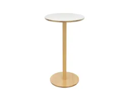 statafel,HxØ 1100x600mm,rond,schotelvoet natuur,blad wit