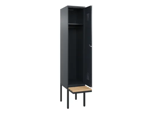 locker met bank,HxBxD 2120x400x815mm,1vak,vak B 400mm,cilinderslot