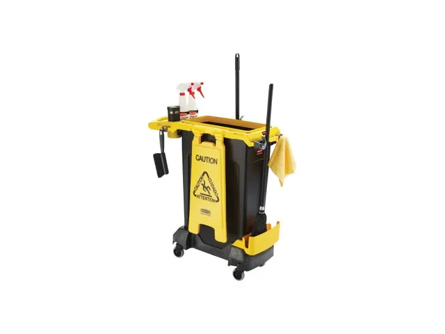 Schoonmaakkar Afvalinzamelaar Slim Jim Rim Caddy Kit Pulse Clip Geel