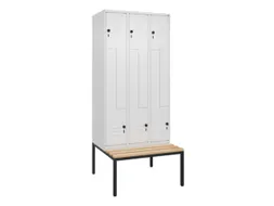 Z-garderobekast,HxBxD 2120x900x815mm,6vak,vak B 300mm,draaigrendel