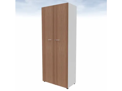 kantoorkast,HxBxD 2140x860x450mm,4xhouten vloer,5ordnerhoogte,romp wit