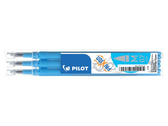 Pilot 2 stylos FriXion Ball 0.7 bleu 6 recharges et gomme