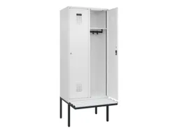 locker met bank,HxBxD 2120x800x815mm,2vak,vak B 400mm,cilinderslot
