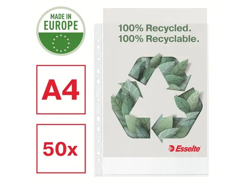Showtas Esselte recycle PP A4 100µ 11-gaats 50 stuks