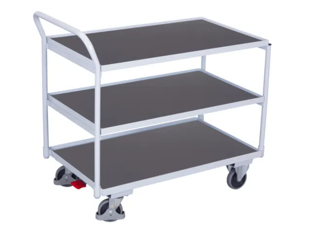 tafelwagen,draagverm. 250kg,3etage(s),laadvl. LxB 835x490mm,houtetage