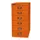 kantoor-ladekast HxBxD 590x279x380mm 6 laden romp + front oranje staal