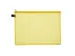 Trousse avec fermeture éclair Foldersys A4 PVC jaune transparent
