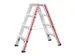 escabeau industriel,double face,2x4marches,Hauteur 0,45m,lisse L 1,04m