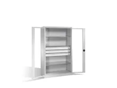 werkplaatskast HxBxD 1950x1200x500mm 3xStalen bodem 3laden slot