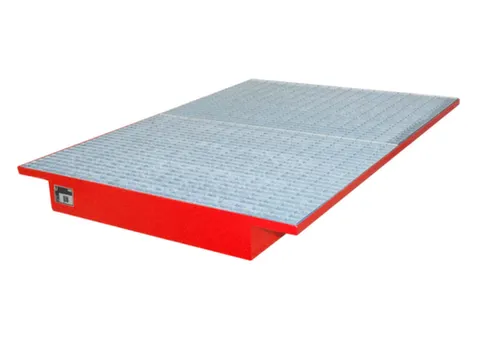 ophangbak,opvangvol. 200l,HxBxD 160x1750x915mm,m. rooster,staal