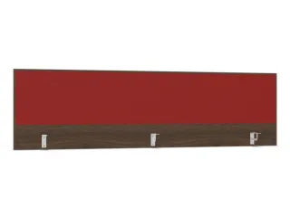 opzetpaneel bureau aanbouw achter NV bruin hickory BN4011-rood 2000mm - 1