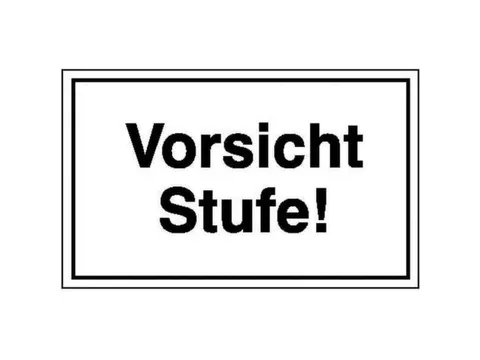 aanwijzingsbord,Pas op! Opstapje,aluminium gemerkt,gemoffeld