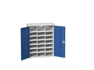post-/sorteerkast 1000x800x350mm 3x7vakken RAL7035+RAL5010 - 1