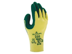 Handschoen Showa 310 grip latex groen/geel Maat M