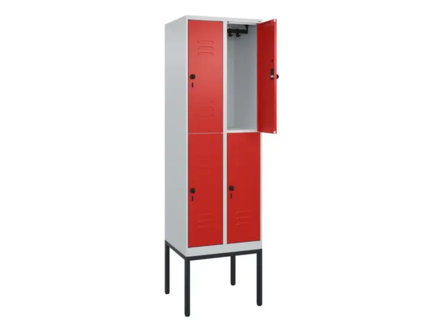 dubbeldekse locker,HxBxD 2120x600x500mm,2x2vak.,vak B 300mm
