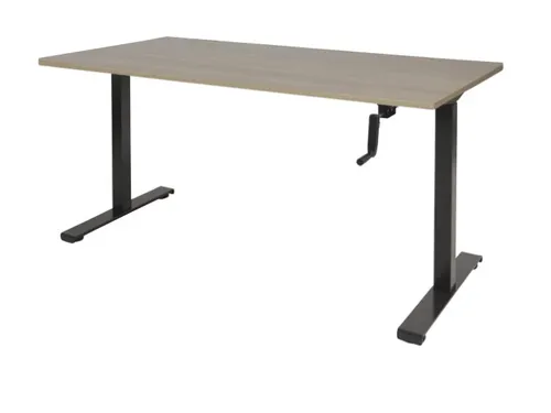 Dextro Slinger Bureau Zit-sta T-poot 120x80 Robson Eiken 25mm Zwart
