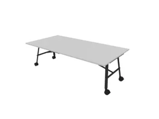 klaptafel,HxBxD 750x2400x1200mm,hoekig,4voeten donkergrijs,ovale buis - 1