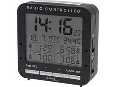 Wekker Technoline WT 245 80 x 80 x 30 mm zwart