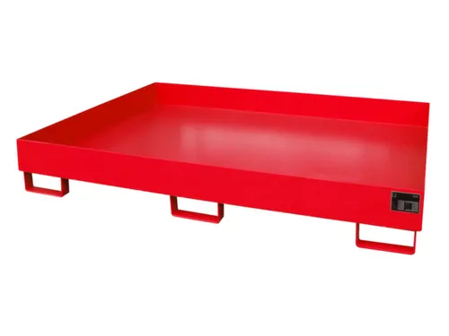stellingopvangbak,opvangvol. 240l,HxBxD 250x1750x1300mm,staal,RAL3000