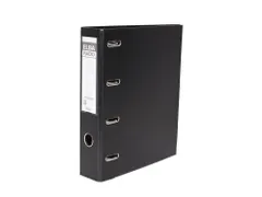 Ordner Elba Rado Plast 75mm Bank 2x A5 Mechanieken Zwart Pvc