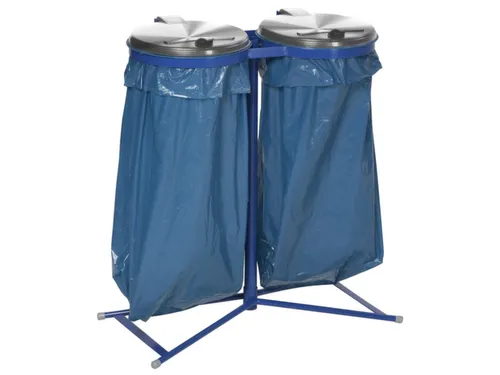 Dubbele Afvalverzamelaar Blauw 980x850x480mm 120 Liter