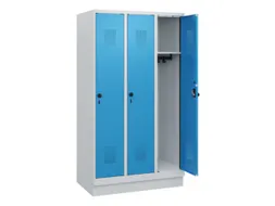 schoollocker,HxBxD 1630x900x500mm,3vak,vak B 300mm,draaigrendel,sokkel