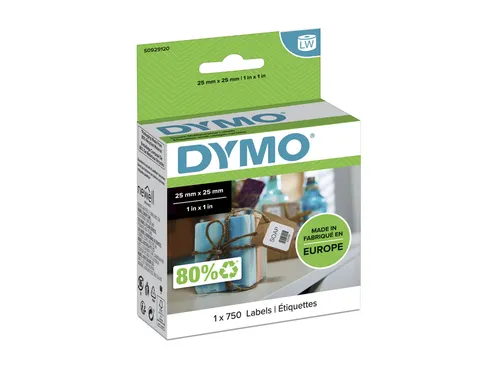 Etiket Dymo Labelprint Vierkant 25x25mm Verwijderbaar S0929120