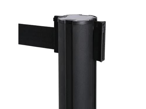 Afzetpaal Flexi Zwart met 2.7 meter trekband Zwart