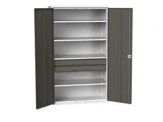 universele kast,HxBxD 2000x1300x550mm,4xStalen bodem,2lade(n) - 1