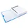 Map uitrekbare rug balacronkaft en Klittenband Blauw 24x32cm A4