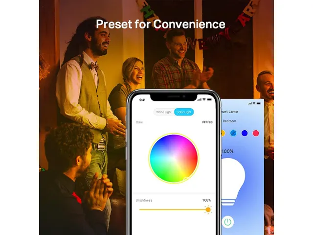 Smart Wi-Fi Light Bulb Multicolor Led Lamp E27 2 Pack