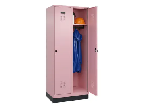locker,HxBxD 1950x800x500mm,2vak,vak B 400mm,draaigrendel,sokkel