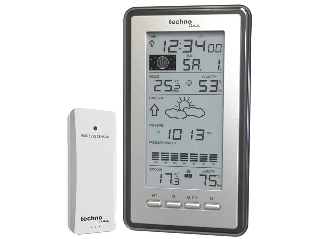 Weerstation Technoline WS 9040-IT 100x178x28mm zilver/grijs met 1 buit