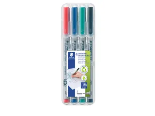 Viltstift Staedtler OHP Lumocolor 311 non permanent 0.4mm Assorti 4st - 3