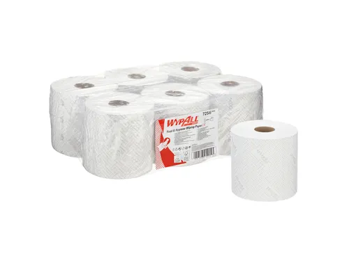 Poetsrol WypAll L10 1-laags 19,5cmx304m 800vel wit 7256