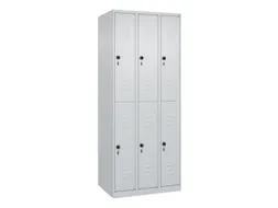 dubbeldekse locker,HxBxD 1850x750x500mm,3x2vak.,vak B 250mm
