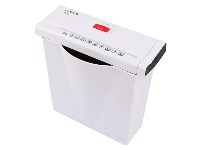 Olympia PS36W Papiervernietiger Stroken 7L P2 Tot 6 vellen Wit