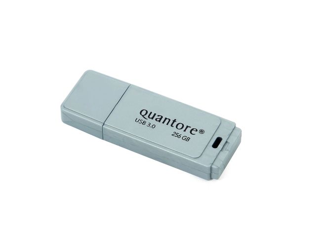USB-stick 3.0 Quantore 256GB zilver | USB-StickShop.nl