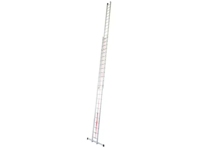 Échelle à corde,2x24 échelons,lisse L 6,9-12,7m,2parties,alu