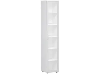 kantoorkast HxBxD 2160x400x420mm romp wit glazen deur - 1