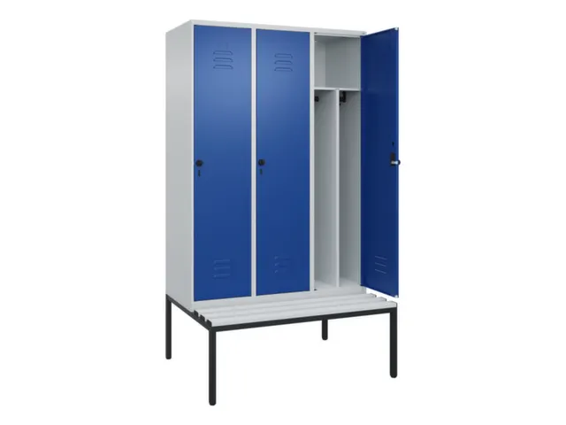 locker voor scheiding van kleding,HxBxD 2120x1200x815mm,3vak