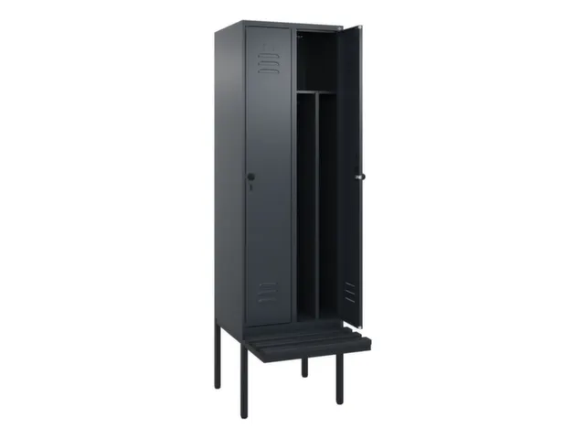 locker voor scheiding van kleding,HxBxD 2120x600x815mm,2vak