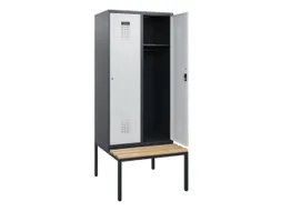 locker met bank,HxBxD 1950x800x815mm,2vak,vak B 400mm,cilinderslot