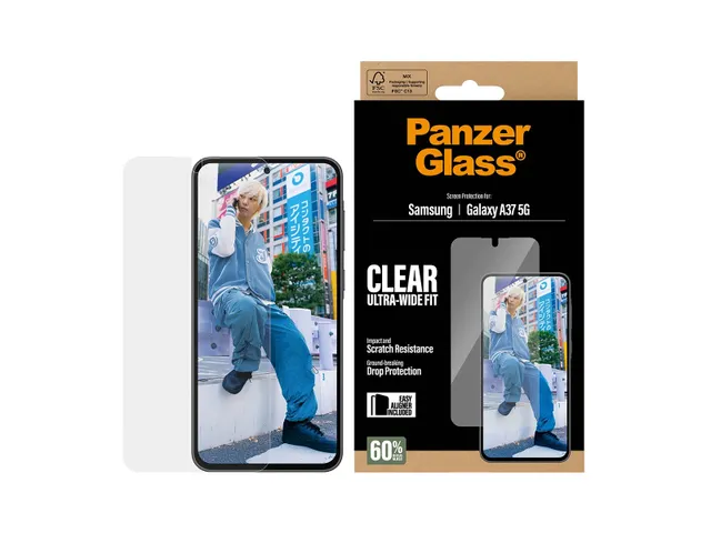 PanzerGlass Screen Protector Ultra-Wide Fit - Clear - Samsung Galaxy A