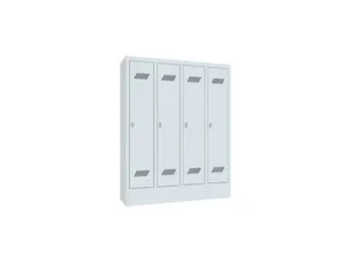 lockerkast v. kinderen,HxBxD 1300x1030x300mm,RAL7035,front RAL6011 - 4