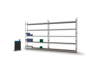 breedvakstelling,aanbouwveld,HxBxD 3000x2520x435mm,vakl. 350kg - 3