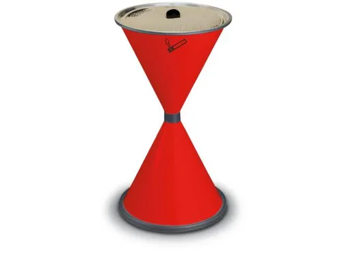 Zandasbak Staalplaat Draaimechaniek Aluminium Rood